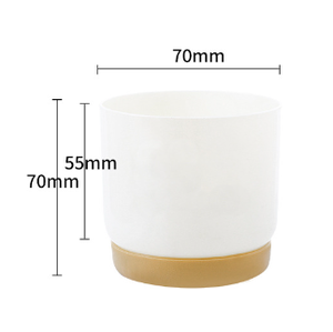 Haute Qualité En Plastique Recyclé Plante Pot De Fleur Conteneur Petit Imité En Céramique Blanc Auto Arrosage Planteur Pots pour Plante - Product Image 6