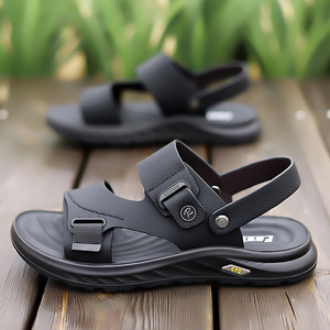 <span class=keywords><strong>Sandales</strong></span> en <span class=keywords><strong>cuir</strong></span> véritable pour hommes, chaussures de plage d'extérieur, <span class=keywords><strong>sandales</strong></span> décontractées classiques pour hommes, confort nuageux, semelle antidérapante, pantoufles - Product Image 6