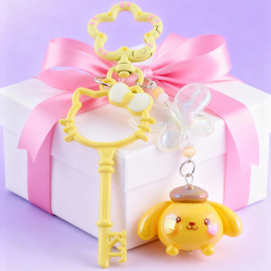 Portachiavi Kawaii Sanrio Pompompurin con ciondolo <span class=keywords><strong>Hello</strong></span> Kitty, grazioso accessorio per borsa da donna - Product Image 6