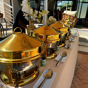 Réchaud en acier inoxydable de haute qualité et à <span class=keywords><strong>bas</strong></span> prix avec porte-couvercle <span class=keywords><strong>Buffet</strong></span> Thermos Chauffe-plats - Product Image 1