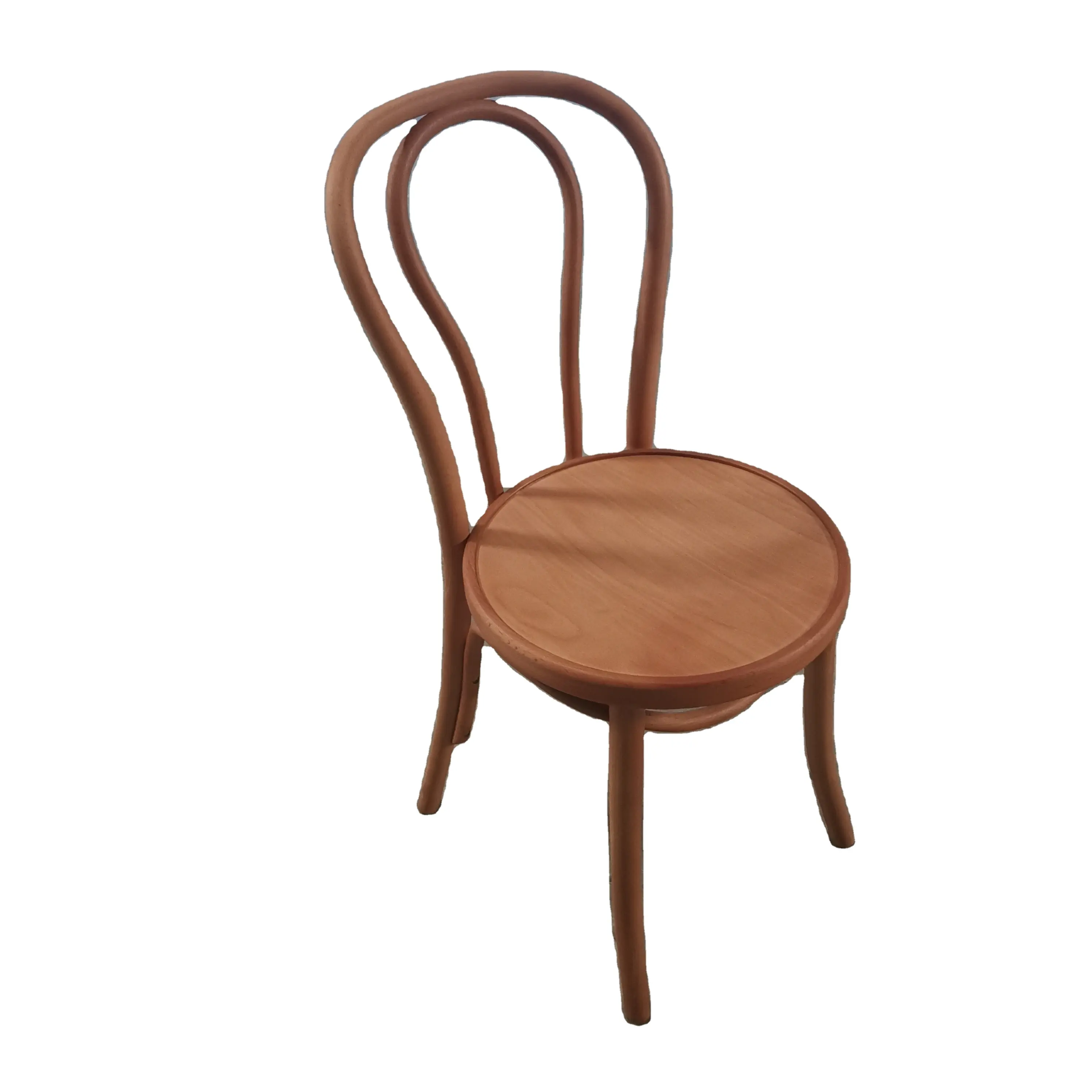 Sedia in legno curvato Thonet tinta unita colore marrone chiaro per matrimonio