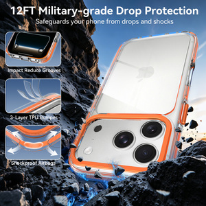 Funda Protectora para Teléfono con Logotipo Personalizado, Diseño Anti-Rayones, Marco Metálico Naranja para Lente, Protección Contra Impactos, Venta al Por Mayor - Product Image 6