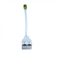 Kits de coupleur/duplicateur/séparateur RJ12 6P6C noir/blanc avec 1 câble RJ12 et 1 adaptateur RJ12