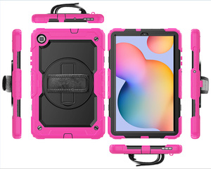 Per Samsung <span class=keywords><strong>Galaxy</strong></span> <span class=keywords><strong>Tab</strong></span> <span class=keywords><strong>S6</strong></span> <span class=keywords><strong>Lite</strong></span> 10.4 <span class=keywords><strong>P610</strong></span> P615 Molle Del Silicone Robusto Carry Strap Maniglia di Rotazione Del Basamento Screen Protector Matita caso - Product Image 5