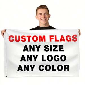 Entrega rápida ODM personalizado 100cm x 150cm logo Sublimación de tinte resistente a los rayos Uv Banderas de poliéster 3x5 de doble cara para negocios de eventos - Product Image 2