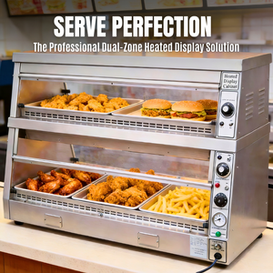 Armoire de maintien à double niveau pour burgers et pains durs, solution pour restaurants, avec remplissage d'eau, pour garder les burgers humides - Product Image 1