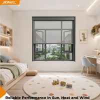 Stores verticaux motorisés extérieurs personnalisés, résistants au vent, WR100, ombrage automatique pour balcon, patio, jardin