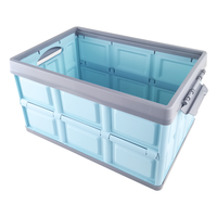 Boîte de rangement pliable en plastique pour coffre de voiture rectangulaire de 30 litres