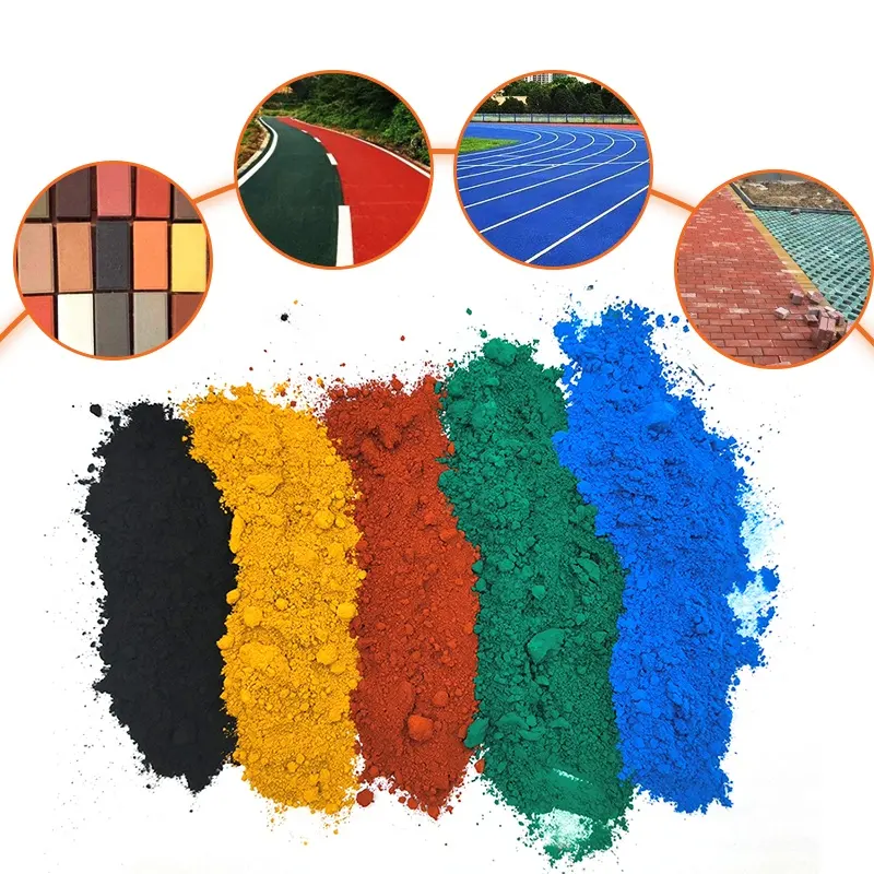 Óxido do ferro vermelho/amarelo/preto/verde/pigmento azul do óxido de ferro para o tijolo Pigmento concreto