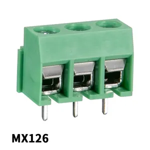 Bloque de terminales de tornillo PCB de paso de 5,0mm para placa PCB MX126