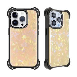 Étui de téléphone de luxe en acétate Aikusu, étui de téléphone portable en TPU pour iPhone 16 15 14 13 Pro Max - Product Image 1