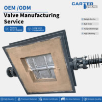 OEM 1300 ℃   Damper Gas Buang Persegi Tahan Suhu Tinggi dengan Pegas Panas WCB/SS304 Flens Pelat Gerbang yang Diperkuat Pneumatik Elektrik Kelas 300