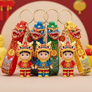 พวงกุญแจรถลายการ์ตูนมังกรเด็กชายสุดน่ารัก พร้อมจี้ห้อยกระเป๋า ป้องกันการสูญหาย อุปกรณ์เสริมสำหรับกุญแจรถ - Product Image 4