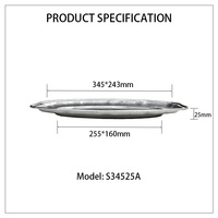 Plat jetable ovale en aluminium, 1100 ml, de qualité alimentaire, résistant aux hautes températures, pour four et barbecue