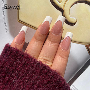 Easywell Vente Chaude Blanc Français Cercueil Ongles Privé <span class=keywords><strong>Gel</strong></span> Doux Longs Faux Ongles Autocollants Ongles Artificiels Appuyez sur Ongles - Product Image 2