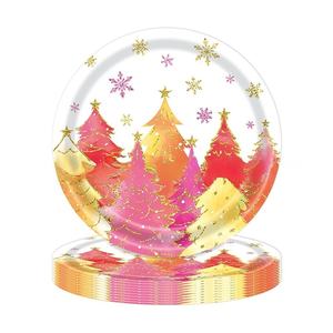 Vaisselle jetable imprimée de Noël pour les fêtes comprenant des <span class=keywords><strong>serviettes</strong></span> Tasses et assiettes décoratives - Product Image 5