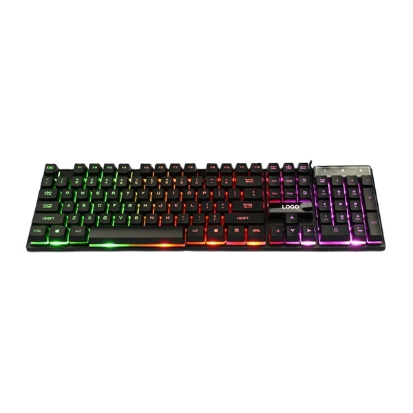 104-Key USB Wired Gaming Keyboard Ergonomic Multicolor LED Backlit & Mechanical-Feel Wired USB Gaming Keyboard for Gamers
