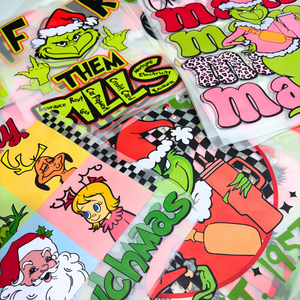 Decalque de Transferência Térmica Personalizado de Natal DTF, Design Plastisol para Transferência Térmica, Impressão de Transferência Térmica para Feriados - Product Image 2