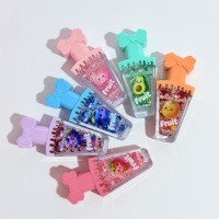 Miss Look Gloss à lèvres fruité avec nœud papillon, brillant et scintillant, 6 saveurs fruitées, hydratant et repulpant pour les lèvres