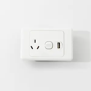 Composants de commutateurs de liste de vente chaude Prise murale USB intelligente Interrupteurs et prises murales AU