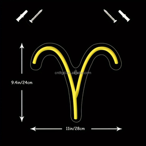 Design all'ingrosso personalizzato gratuito a Led costellazione modello di <span class=keywords><strong>segno</strong></span> al Neon logo Aries luce decorazione al Neon - Product Image 5