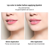 Baume à lèvres rose hydratant végétalien de soin de la peau coréen en marque privée, baume à lèvres naturel aux fruits