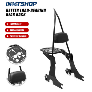 Support de dossier de moto en acier inoxydable noir INMT - Vente en gros d'usine - Pour Davidson Sportster <span class=keywords><strong>1200</strong></span> 883 <span class=keywords><strong>1200</strong></span> <span class=keywords><strong>SuperLow</strong></span> 100% - Product Image 2