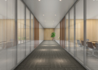 Meubles de bureau commerciaux modernes en verre trempé, isolation acoustique, installation facile, modulaire intégré pour une pose rapide sur site