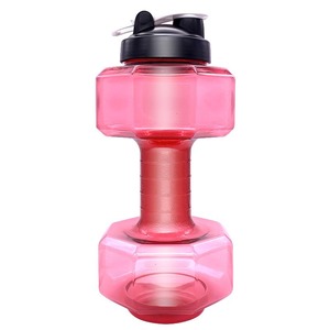 Fitness Eco-friendly Hydration Gym School Dumbbell <b>Plastic</b> Water Dumbbell Water Bottle Travel Bottle - Product Image 3