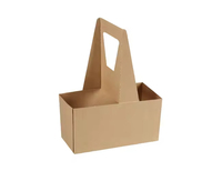 Porte-gobelets à café en carton biodégradable écologique avec poignée pour les commandes à emporter