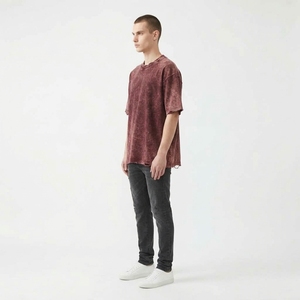 เสื้อยืดผ้าฝ้ายคุณภาพสูง 100% หนัก 220 กรัม ทรงปกติ ล้างสีแบบแอซิดวอช สไตล์วินเทจ  สำหรับผู้ชาย  รับสกรีนโลโก้ตามสั่ง - Product Image 6