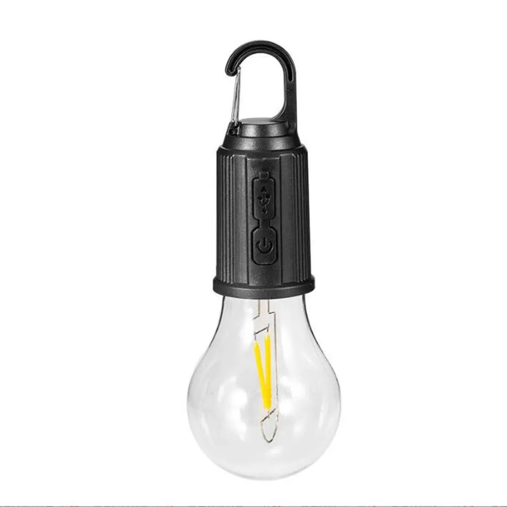 2024 New Hot Sale Waterproof Tungsten Led Outdoor Camping Bulb Light Portable Hanging TYPE-C Rechargeable Tent Bulb Lantern