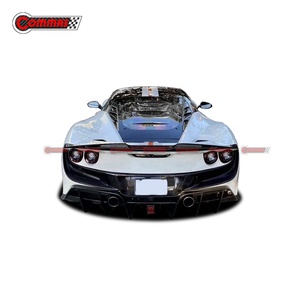 Kit carrosserie de style clé en fibre de carbone sèche de qualité supérieure pour Ferrari F8 : Lame avant, Lame arrière, Jupes latérales, Spoiler, Aération - Product Image 2