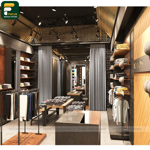 ตู้โชว์เสื้อผ้าบูติกทันสมัยระดับพรีเมียม ชั้นวางเสื้อผ้าติดผนัง เคาน์เตอร์คิดเงิน - Product Image 4