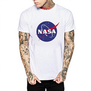 T-shirt casual in cotone con stampa Galaxy Earth dell'astronauta americano della <span class=keywords><strong>NASA</strong></span>, girocollo, mezza manica, vestibilità ampia, per coppia, top sportivo - Product Image 1