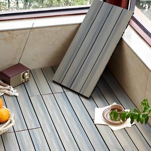 Lámina de Suelo de Madera Plástica WPC Coextruida de 30*60*2.3cm, Color Madera Antigua, para Exteriores, para Patio - Product Image 1