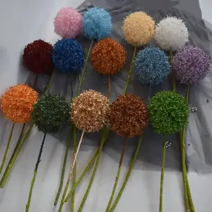 Fiori Artificiali per Decorazioni Matrimoniali, Sfere di Tarassaco in Plastica da 15cm, Fiori Decorativi a Forma di Cipolla - Product Image 4