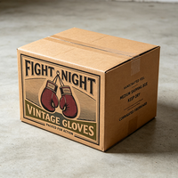 Boîte d'emballage en carton ondulé pour gants de boxe, équipement de sport de combat, conception personnalisée, logo sur mesure, étanche, vente en gros OEM ODM, pour salle de combat