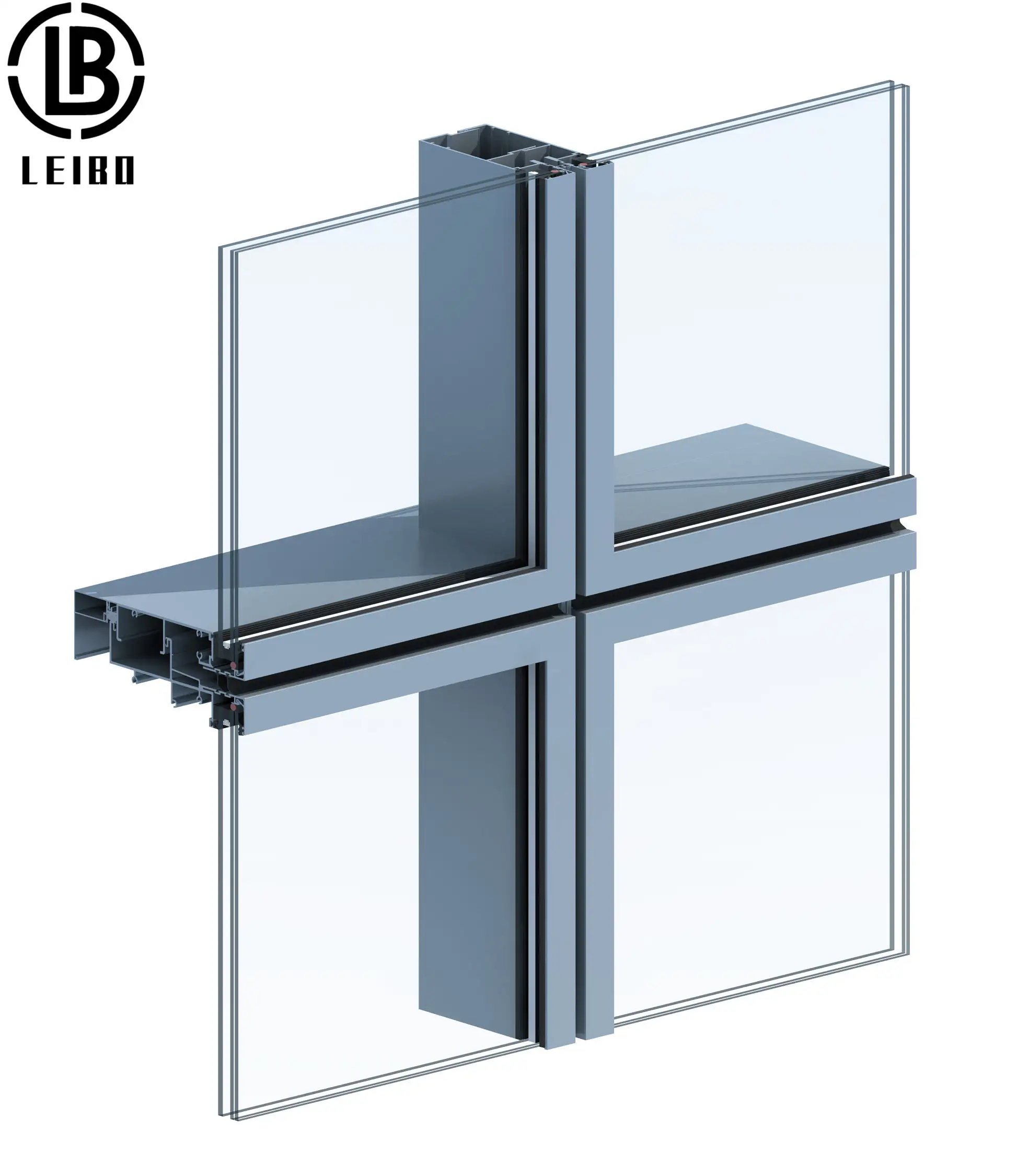 Costruzione immobiliare aziendale-materiali da costruzione per edifici immobiliari facciata continua in alluminio riflettente in vetro