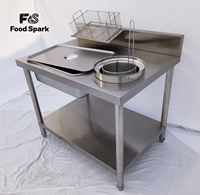 Table de panure pour poulet en acier inoxydable, équipement de restauration