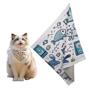Anti <b>Scratch</b> Polyester Self Adherent Cat Calming Wrap 70x70cm Multifunctional Grooming Aid - Product Image 1