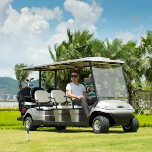 Fabrika çıkışı toptan kapalı yol elektrikli 6 koltuklu elektrikli Golf arabası doğal otel stadyumu için