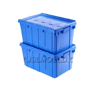 Kwaliteit Mold Fabriek 27 Gallon Tough Tote Zware Storage Container Box Tool Plastic Mal