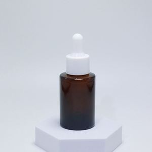 New 30ml Round Glass Transparent Frosted Flat Shoulder Dropper <b>Bottle</b> - Product Image 6
