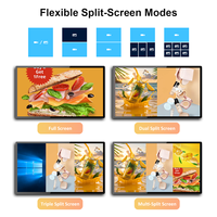 Écran de menu numérique LCD mural Tacteasy 32" 43" 55" 4K avec animation tactile infrarouge pour restaurant, centre commercial
