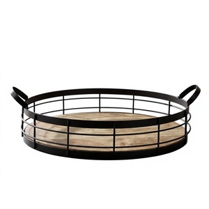 Bandeja de Servir de Madera de Mango Pulida, Hecha a Mano, Duradera, Multifuncional, Elegante y de Lujo, con Asa, Ecológica, Personalizada, para Decoración de Té y Café - Product Image 5
