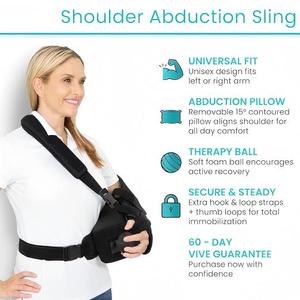 Customized <b>Shoulder</b> Abduction <b>Sling</b> with Arm Pillow, Pocket Strap and Stress Ball for Post-Surgery Support Rotator Cuff - Product Image 2