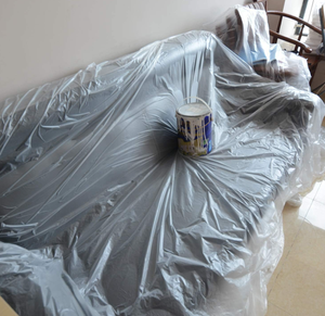 Bâche anti-poussière en polyéthylène transparente, toile de protection en plastique pour la peinture - Product Image 5