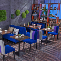 Chaise de salle à manger rembourrée moderne avec design bicolore, pieds en métal aluminium, chaise en tissu pour la maison, le restaurant, le café