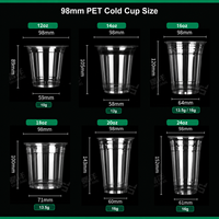 Gobelets ronds modernes en plastique jetables transparents pour boissons froides avec couvercles 16oz/24oz, personnalisables, pour camping et à emporter, lot de 100, fabrication OEM